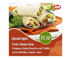 Porto Chicken Wrap On Sale IGA Ravenswood