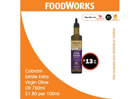 Cobream Estate Extra Virgin Olive Oil - Essential Item, FoodWorks Clovelly