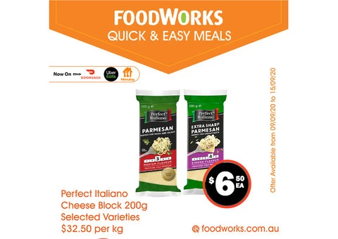 Perfect Italiano Cheese Block - Essential Item, FoodWorks Clovelly