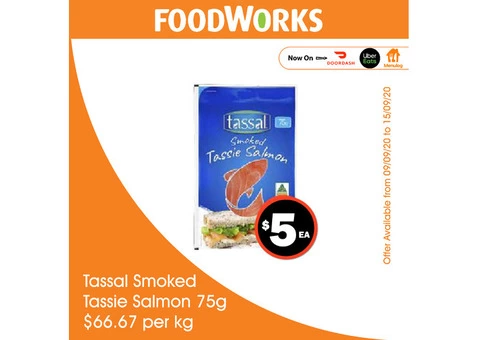 Tassal Smoked Tassie Salmon - Essential Item, FoodWorks Clovelly