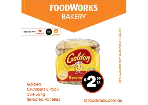 Golden Crumpets - Essential Item, FoodWorks Clovelly