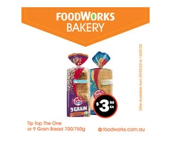 Tip Top The One or 9 Grain Bread - Essential Item, FoodWorks Clovelly