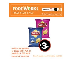 Smith's Poppables or Chips - Essential Item, FoodWorks Clovelly