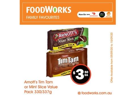 Arnott's Tim Tam or Mint Slice Value Pack - Essential Item, FoodWorks Clovelly