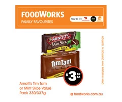 Arnott's Tim Tam or Mint Slice Value Pack - Essential Item, FoodWorks Clovelly