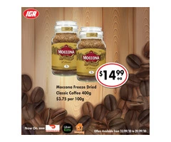 Moccona Freeze Dried Classic On Sale IGA Ravenswood