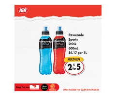 Powerade Sports Drink On Sale IGA Ravenswood