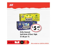 Kriks Canned Soft Drink On Sale IGA Ravenswood