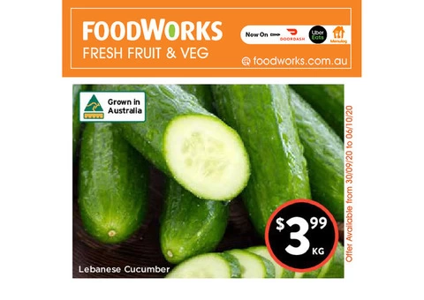 Lebanese Cucumber - Essential Item, FoodWorks Clovelly