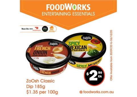 ZoOsh Classic Dip - Essential Item, FoodWorks Clovelly