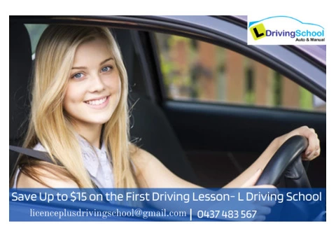 Save Up to $15 on the First Driving Lesson- L Driving School | Call : 0437 483 567 - 1/8