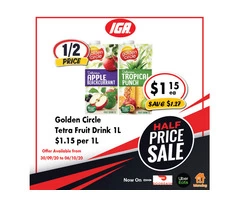 Golden Circle Tetra Fruit Drink - Grocery Item, IGA Ravenswood