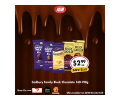 Cadbury Family Block Chocolate - Grocery Item, IGA Ravenswood