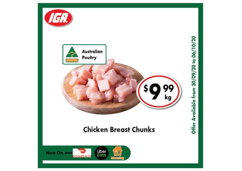 Chicken Breast Chunks - Grocery Item, IGA Ravenswood