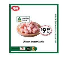 Chicken Breast Chunks - Grocery Item, IGA Ravenswood