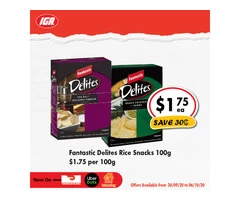 Fantastic Delites Rice Snacks - Grocery Item, IGA Ravenswood