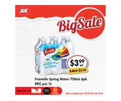 Frantelle Spring Water - Grocery Item, IGA Ravenswood