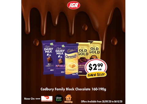 Cadbury Family Block Chocolate - Essential Item, FoodWorks Clovelly