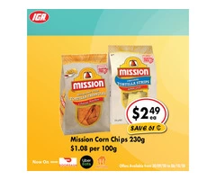 Mission Corn Chips - Grocery Item, IGA Ravenswood