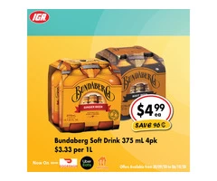 Bundaberg Soft Drink - Grocery Item, IGA Ravenswood