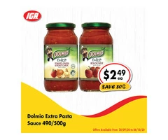Dolmio Extra Extra Sauce - Grocery Item, IGA Ravenswood