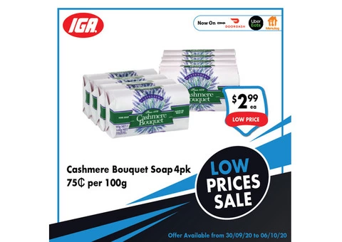 Cashmere Bouquet Soap - Grocery Item, IGA Ravenswood