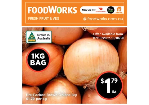 Pre-Packed Brown Onions - Essential Item, FoodWorks Clovelly