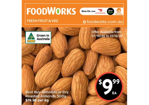 Best Buy Almonds or Dry Roasted Almonds - Essential Item, FoodWorks Clovelly