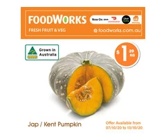 Jap/Kent Pumpkin  - Essential Item, FoodWorks Clovelly
