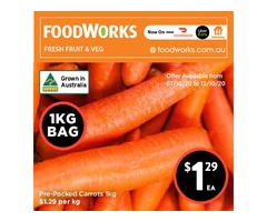 Pre-Packed Carrots - Essential Item, FoodWorks Clovelly