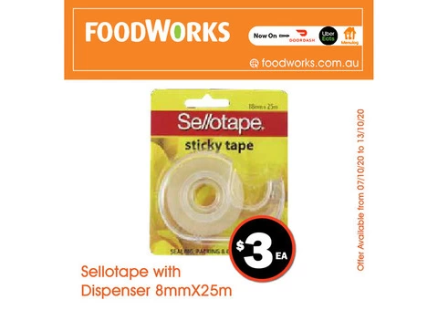 Sellotape with Dispenser - Essential Item, FoodWorks Clovelly