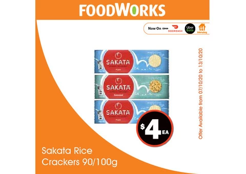 Sakata Rice Crackers - Essential Item, FoodWorks Clovelly