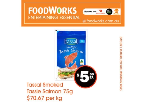 Tassal Smoked Tassie Salmon - Essential Item, FoodWorks Clovelly