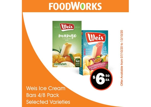 Weis Ice Cream Bars - Essential Item, FoodWorks Clovelly
