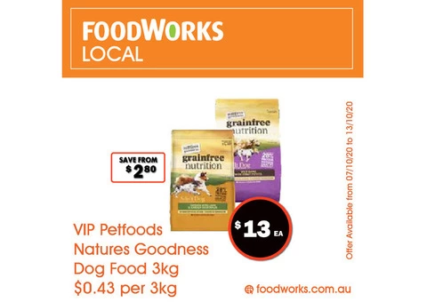 VIP Petfoods Natures Goodness Dog Food - Essential Item, FoodWorks Clovelly