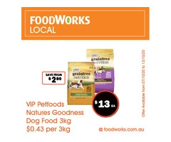 VIP Petfoods Natures Goodness Dog Food - Essential Item, FoodWorks Clovelly