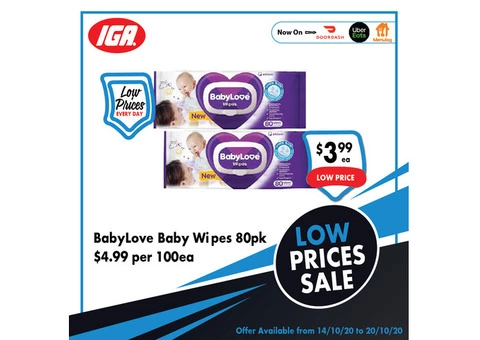 BabyLove Baby Wipes - Grocery Item, IGA Ravenswood