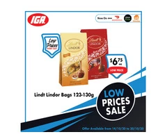 Lindt Lindor Bags - Grocery Item, IGA Ravenswood