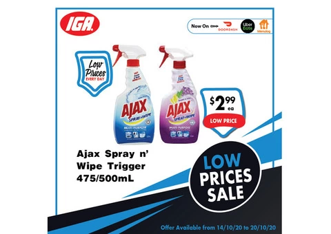 Ajax Spray n' Wipe Trigge - Grocery Item, IGA Ravenswood