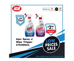 Ajax Spray n' Wipe Trigge - Grocery Item, IGA Ravenswood