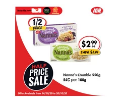 Nana's Crumble - Grocery Item, IGA Ravenswood
