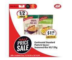 Continental Standard Pasta & Sauce/Seasoned Rice - Grocery Item, IGA Ravenswood
