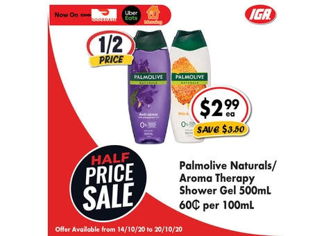 Palmolive Naturals/Aroma Therapy Shower Gel - Grocery Item, IGA Ravenswood