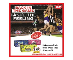 Kirks Canned Soft Drink - Grocery Item, IGA Ravenswood