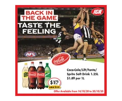 Coca-Cola/Lift/Fanta/Sprite Soft Drink - Grocery Item, IGA Ravenswood