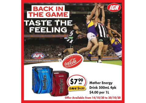 Mother Energy Drink - Grocery Item, IGA Ravenswood