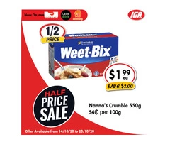 Nanna’s Crumble - Grocery Item, IGA Ravenswood