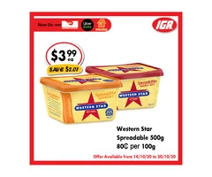 Western Star Spreadable - Grocery Item, IGA Ravenswood