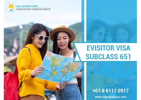 Apply For eVisitor Visa Subclass 651 With Migration Agent Perth