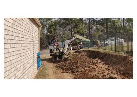 Concrete sleeper retaining wall - Front. - Rogers Little Loaders - 3/8